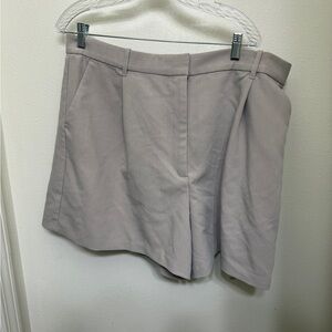 Abercrombie & Fitch Beige Ultra High Rise Chino Shorts Womens Size XL